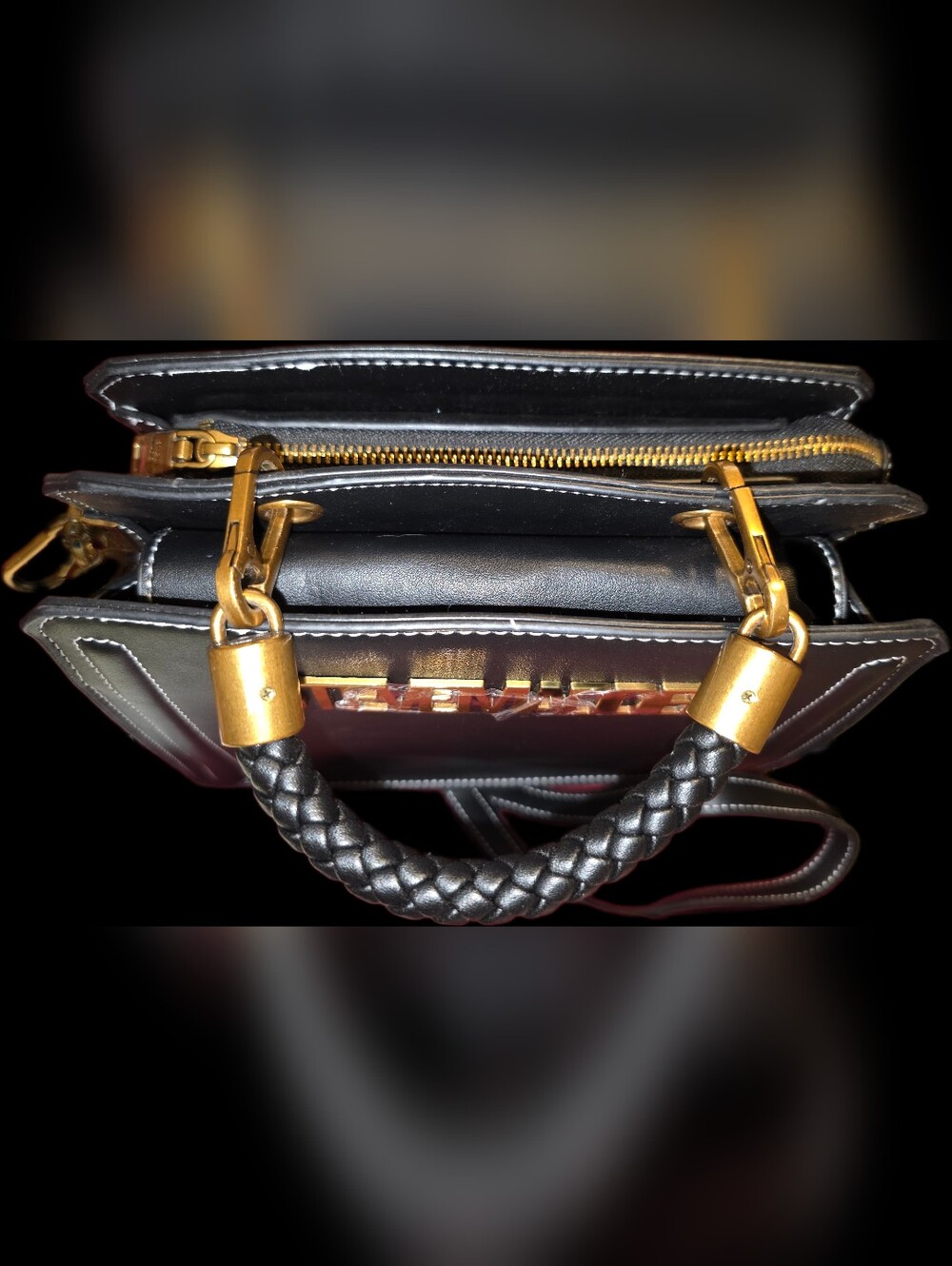 Steve Madden Black Bevelyn Satchel - Picture 16 of 16